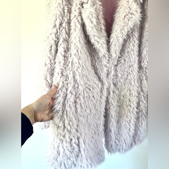 Willow & Clay Lilac Purple Faux Fur Shaggy Teddy Jacket Size Coat - Picture 7 of 12